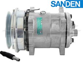 OE Sanden Compressor SD5H14 - 122mm, 1 Groove Clutch 12V