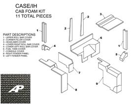 Case/IH Cab Kit - Black Basketweave