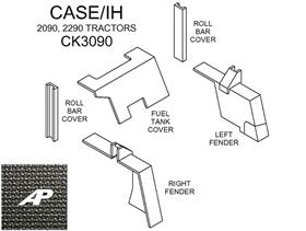 Case/IH Lower Cab Kit - Black Basketweave