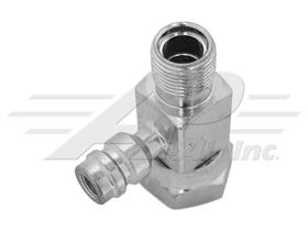 R134 Hi Side Inline Charge Port, Tube O-Ring, # 8 Male Insert O-Ring Thread
