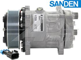 OE Sanden Compressor SD7H15HD - 119mm, 8 Groove HD Clutch, 12V