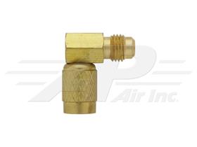 R12 90° Adapter, 1/4" Male Flare to 1/4" Female Flare