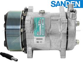 OE Sanden Compressor SD5H14 - 125mm, 10 Groove Clutch, 24V