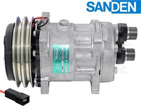 OE Sanden Compressor SD7H15 - 140mm, 2 Groove Clutch 12V