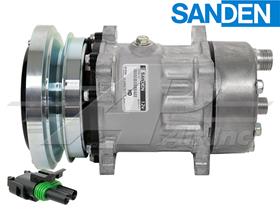 OE Sanden Compressor SD7H15 - 138mm, 1 Groove Clutch 12V