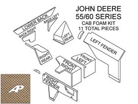 John Deere Cab Kit without Headliner - Sailcloth Tan