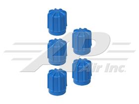 R134 Blue Low Side Cap - Aeroquip Fittings - 5 Pack