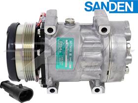 OE Sanden Compressor SD7H15 - 112mm, 4 Groove Clutch 12V