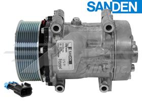 OE Sanden Compressor SD7H15, FLX7  - 119mm, 10 Groove Clutch 12V