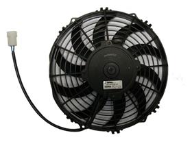 11" Condenser Fan Assembly, Pusher, Curved Blade, High Profile, 12V