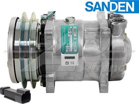  OE Sanden Compressor SD5H14 - 146mm, 1 Groove Clutch 24V