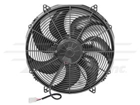 16" Condenser Fan Assembly, Puller, Curved Paddle Blade, High Performance, 24V