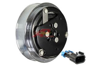 4.92" Clutch with Splined Shaft, 6 Groove SD7H15, 12V Coil