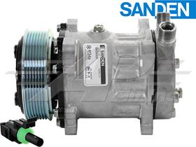OE Sanden Compressor SD7H15 - 119mm, 7 Groove Clutch, 12V