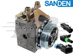 York to Sanden 6 Groove Offset Short Body Replacement Kit, Applications 2.425C, 2.725F Gauge Line