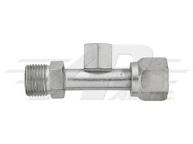 # 8 Inline Fitting with 3/8" - 24 Thread Female Port - Steel