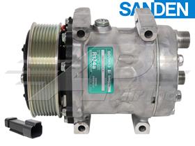 OE Sanden Compressor SD7H13 - 119mm, 8 Groove Clutch 12V
