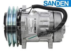 OE Sanden Compressor SD7H15, FLX7 - 152mm, 2 Groove Clutch 24V