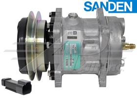 OE Sanden Compressor SD7H13 - 138mm, 1 Groove Clutch 12V