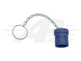 Black Dust Cap 1/2" w/ Chain