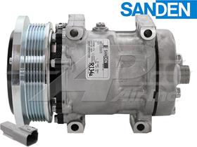 OE Sanden Compressor SD7H15 - 133mm, 6 Groove Clutch 12V