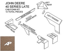 John Deere Late 40 Series Cab Kit without Headliner - Brindle Brown