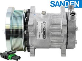 OE Sanden Compressor SD7H15 - 133mm, 8 Groove Clutch 12V