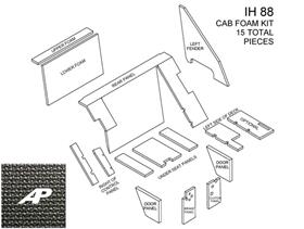 IH 88 Series Cab Kit - Black Basketweave