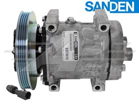 OE Sanden Compressor SD7H15 - 152mm, 4 Groove Clutch 12V