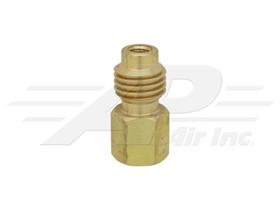 R12 to R134 Adapter - 1/4" Female Flare to 1/2" Male Acme