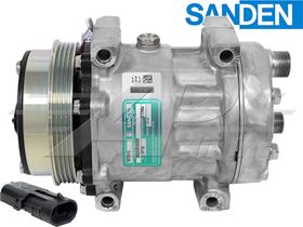 OE Sanden Compressor SD7H15 - 119mm, 4 Groove Clutch 12V