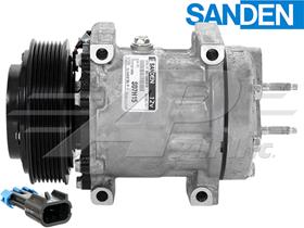 OE Sanden Compressor SPRHD - 126mm, 7 Groove SHD Clutch, 12V