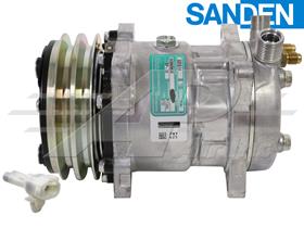 OE Sanden Compressor SD510 - 132mm, 2 Groove Clutch 12V