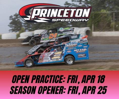 Open practice Friday, April 18th and Season Opener Friday April 25th