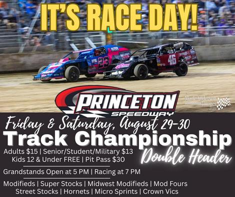 It's RACE DAY - Track Championship Double Header - Friday and Saturday