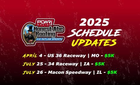 POWRi 410 Outlaw Sprint League 2025 Season Schedule Updates