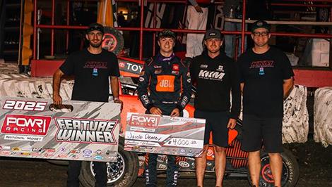 Jacob Denney Captures Macon Speedway’s Cornfield Combat Night One Checkers with POWRi National Midget League