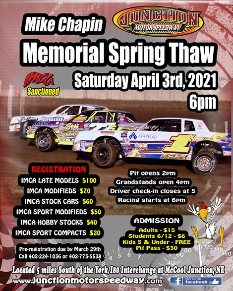 MIKE CHAPIN MEMORIAL SPRING THAW THIS SATURDAY!!!
