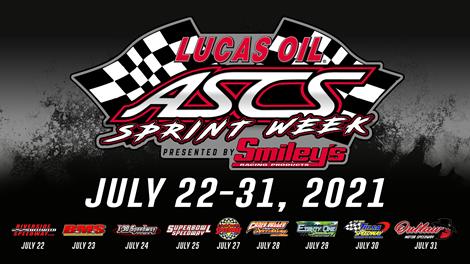 Smiley’s Racing Products Again Offering $10,000 ASCS Sprint Week Point Fund