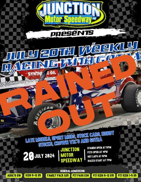 July 20th races rained out