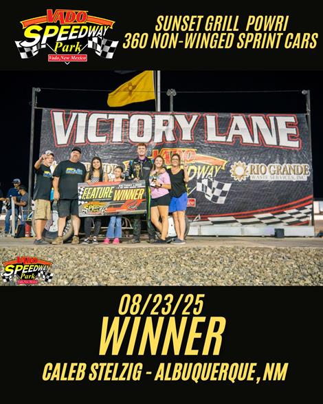 Caleb Stelzig Secures Win with Sunset Grill POWRi Vado Non-Wing Sprints