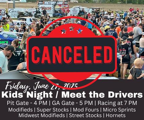 June 27 CANCELED due to Rain - Meet the Drivers RESCHEDULED for Aug 1st
