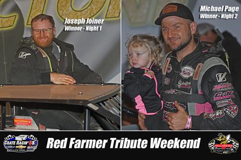 Joiner, Page Split Talladega’s Red Farmer Tribute Weekend