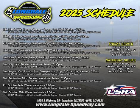 Longdale Speedway Releases 2025 Schedule!