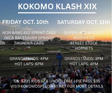 Kokomo Klash 19-Driver Registration Information
