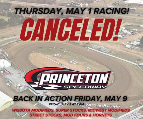 Thursday, May 1  - CANCELED due to rain in forecast