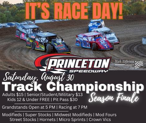Track Championship - Season Finale - SATURDAY, AUG 30