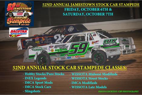 52nd Annual Jamestown Stock Car Stampede - OCTOBER 6TH & 7TH