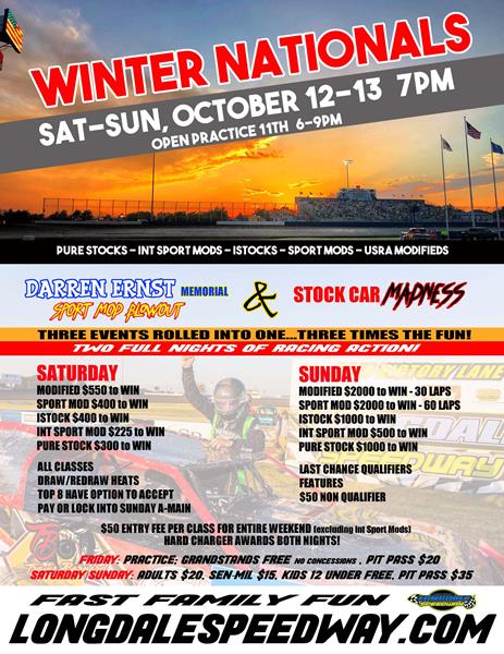 WINTER NATIONALS are fast approaching! October 11-13th!