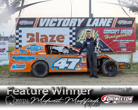 Erik Gruhlke Gets First Ever WISSOTA Feature Win Friday Night at the Princeton Speedway